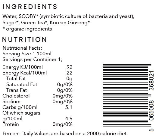 BOOST: Korean Ginseng Organic Kombucha